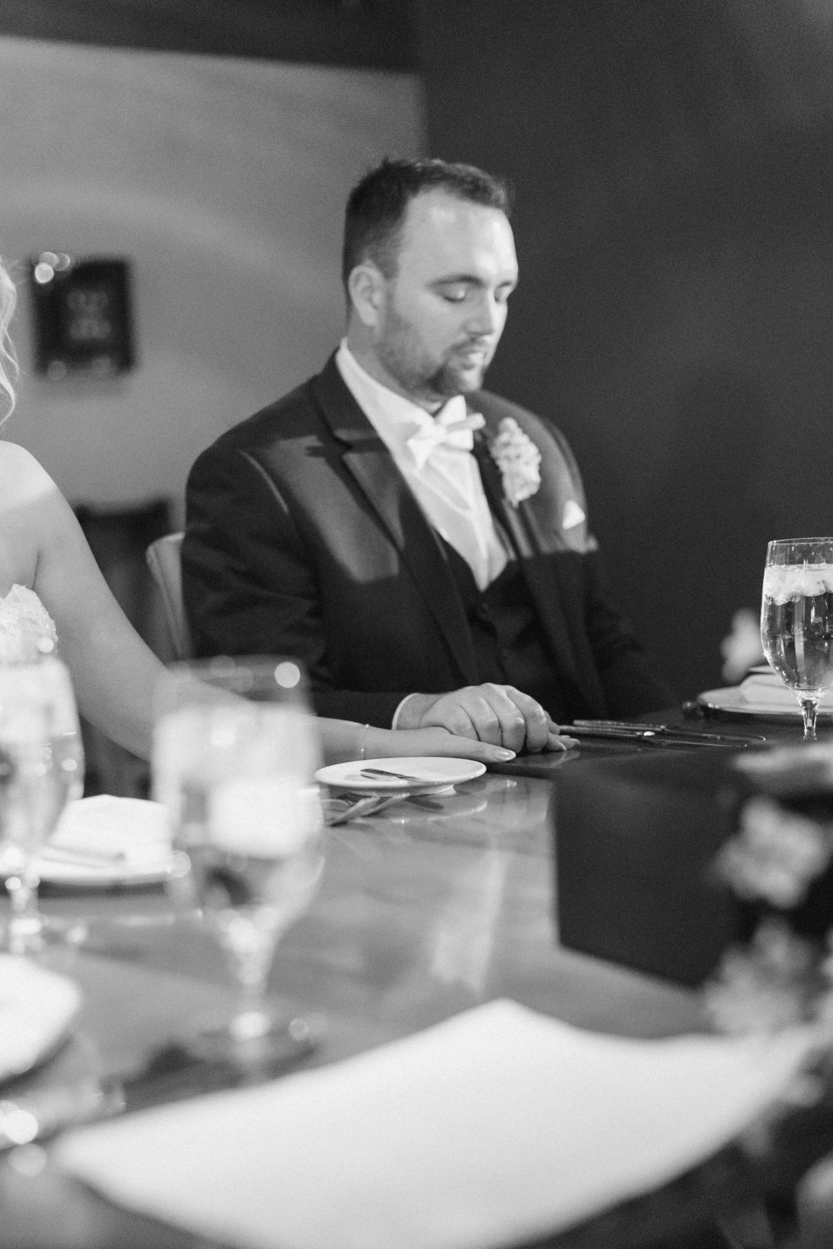 Bride and groom hands