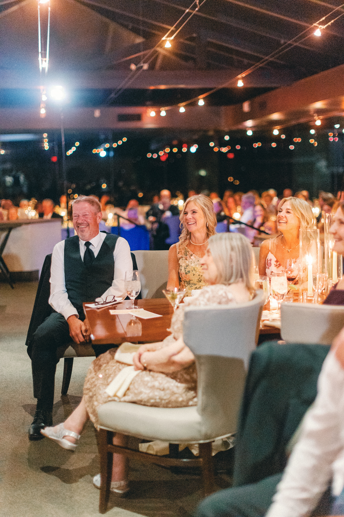 People watching speeches