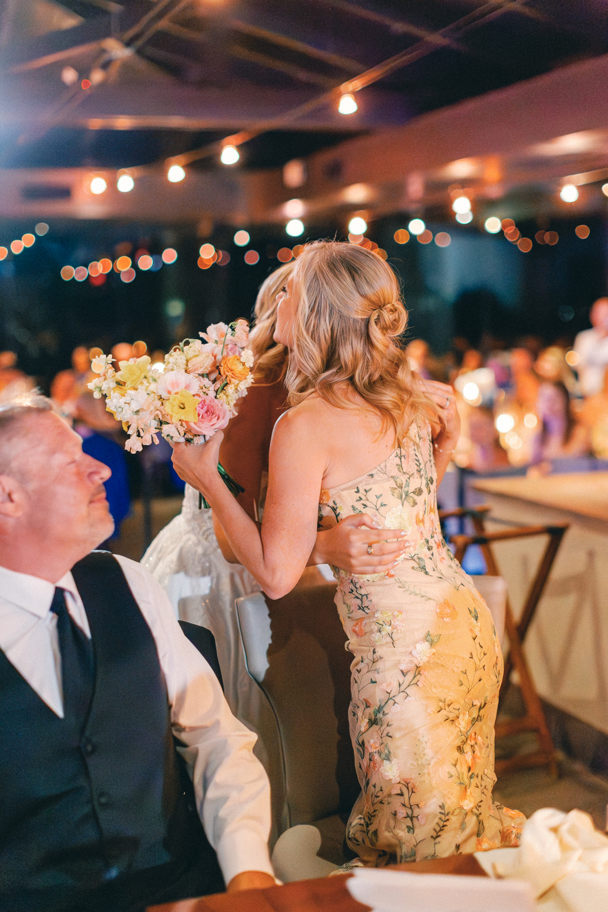Mom and daughter hug