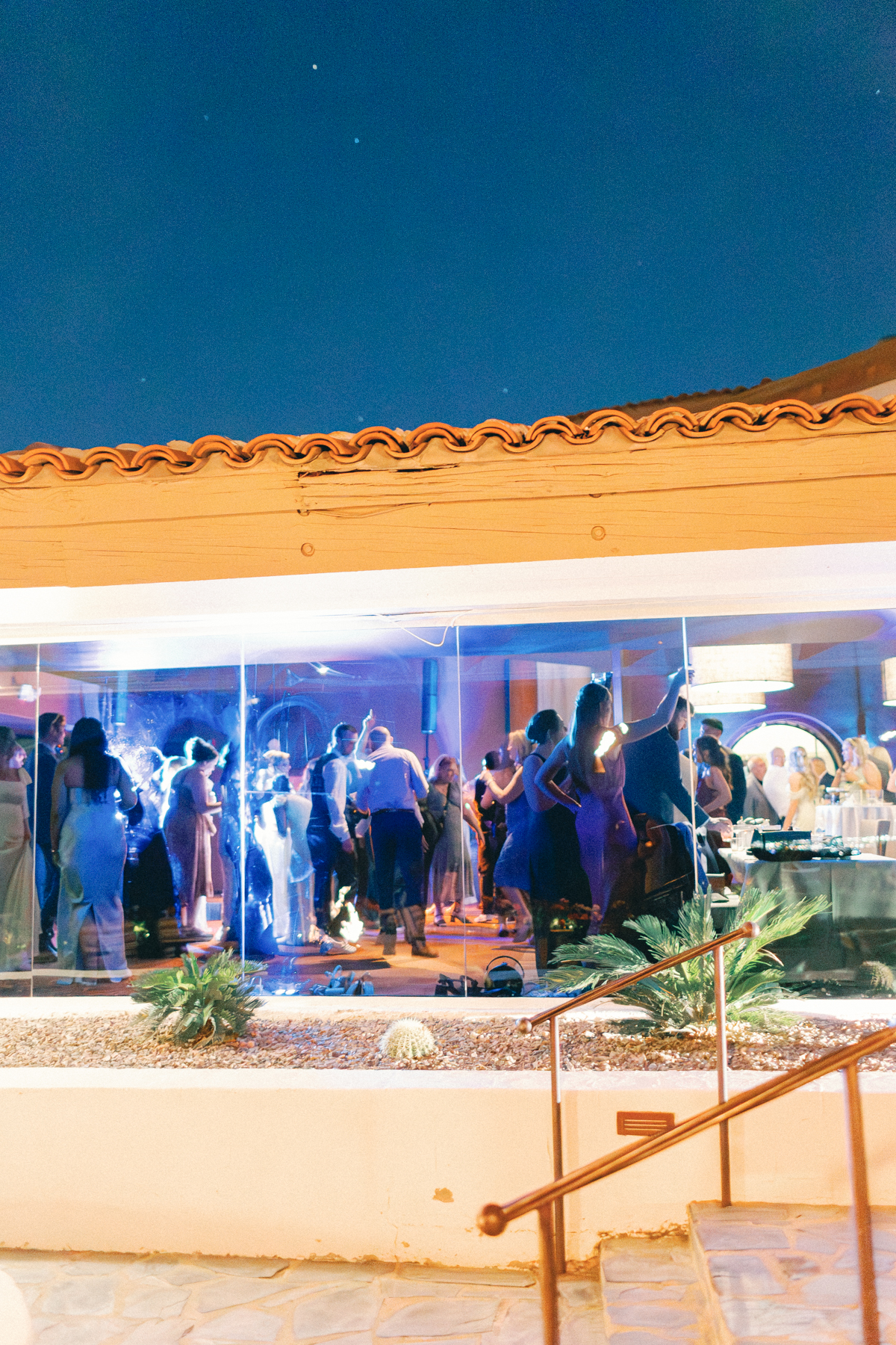 Outside shot people dancing 