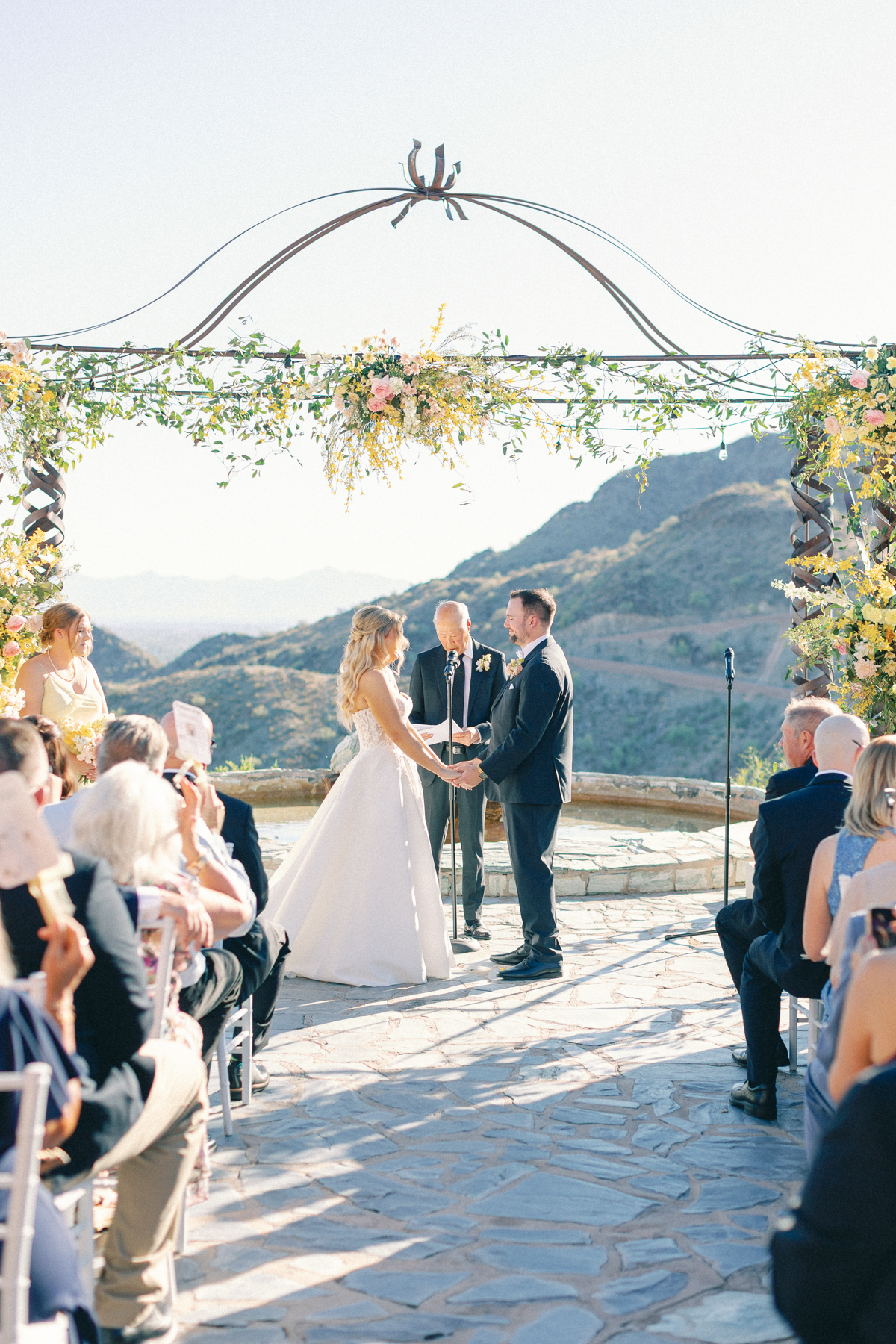 Bride and groom at ceremony