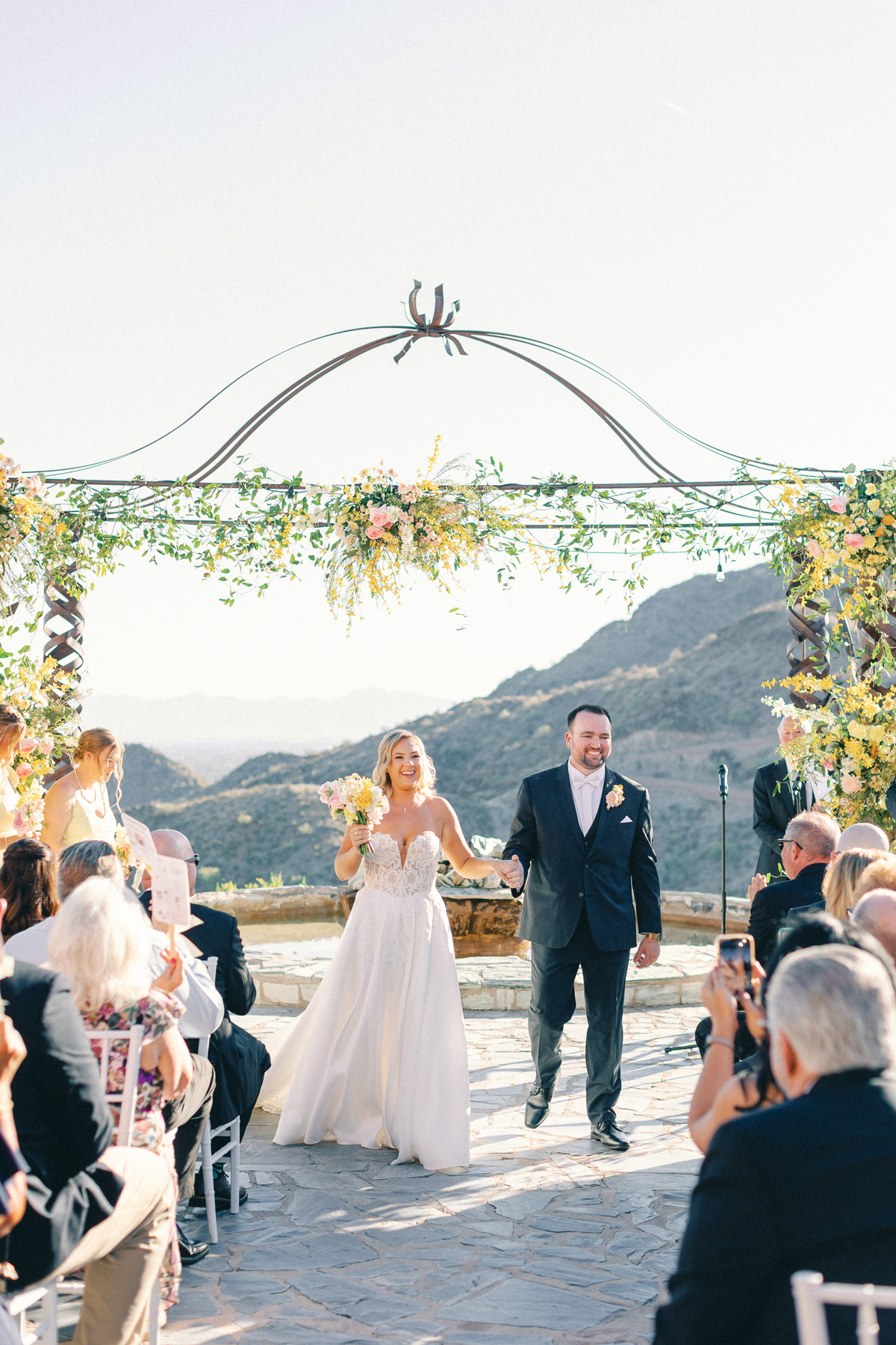 Bride and groom recessional
