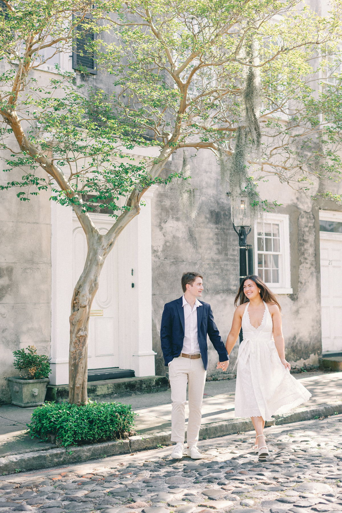 Couple walking streets