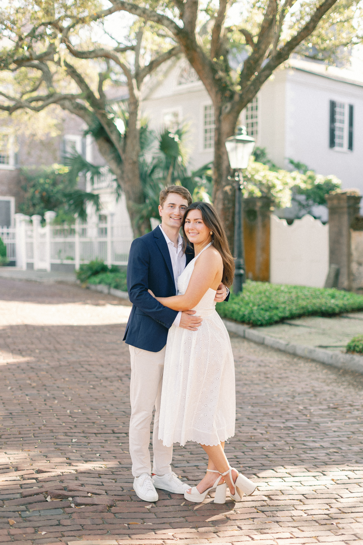 Couple looking at camera