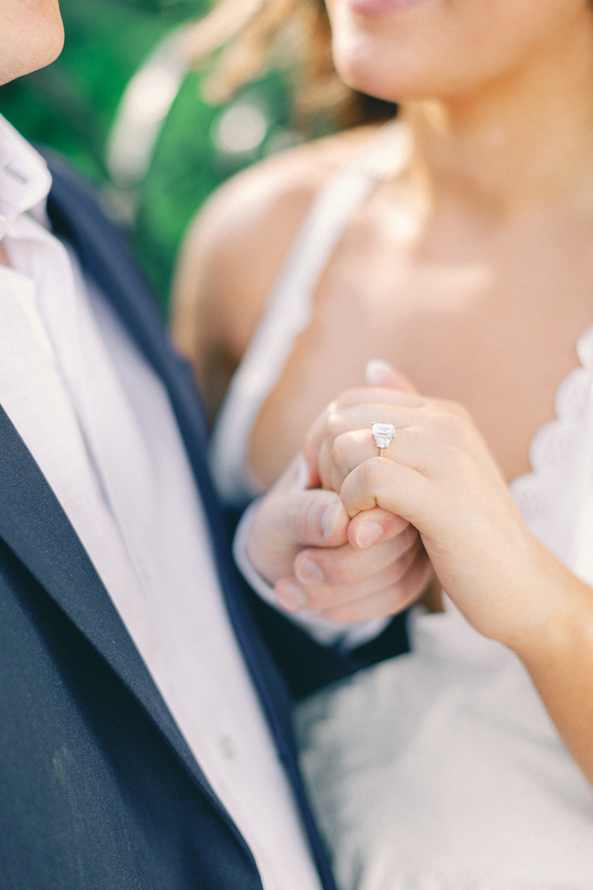 Couple holding hands