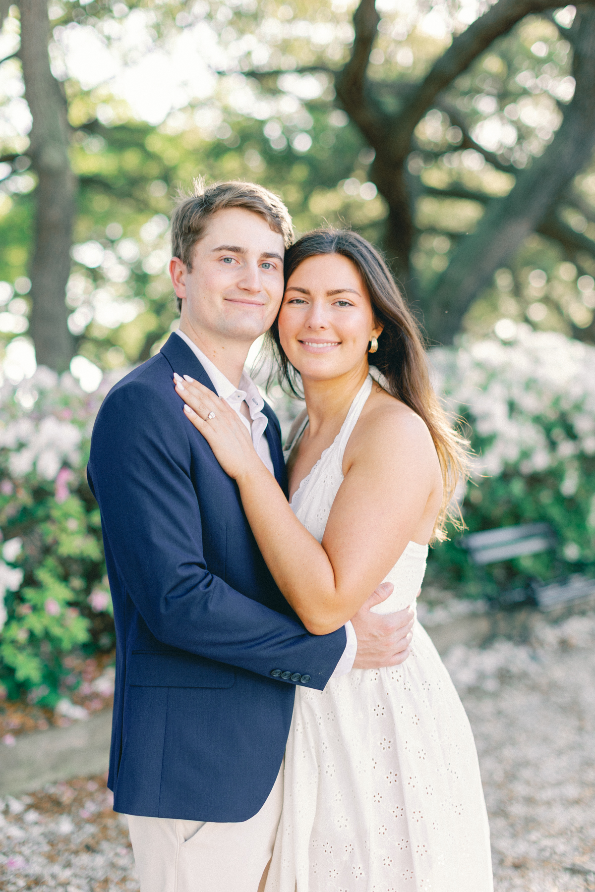 Couple looking at camera