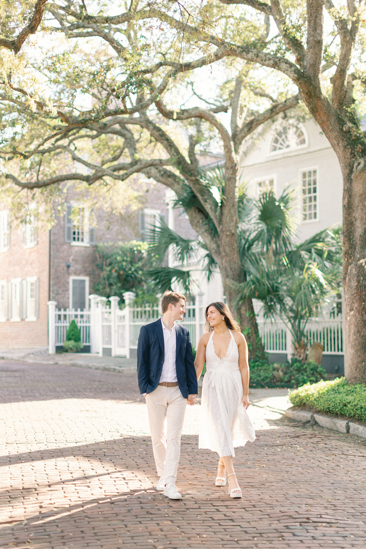 Couple walking street