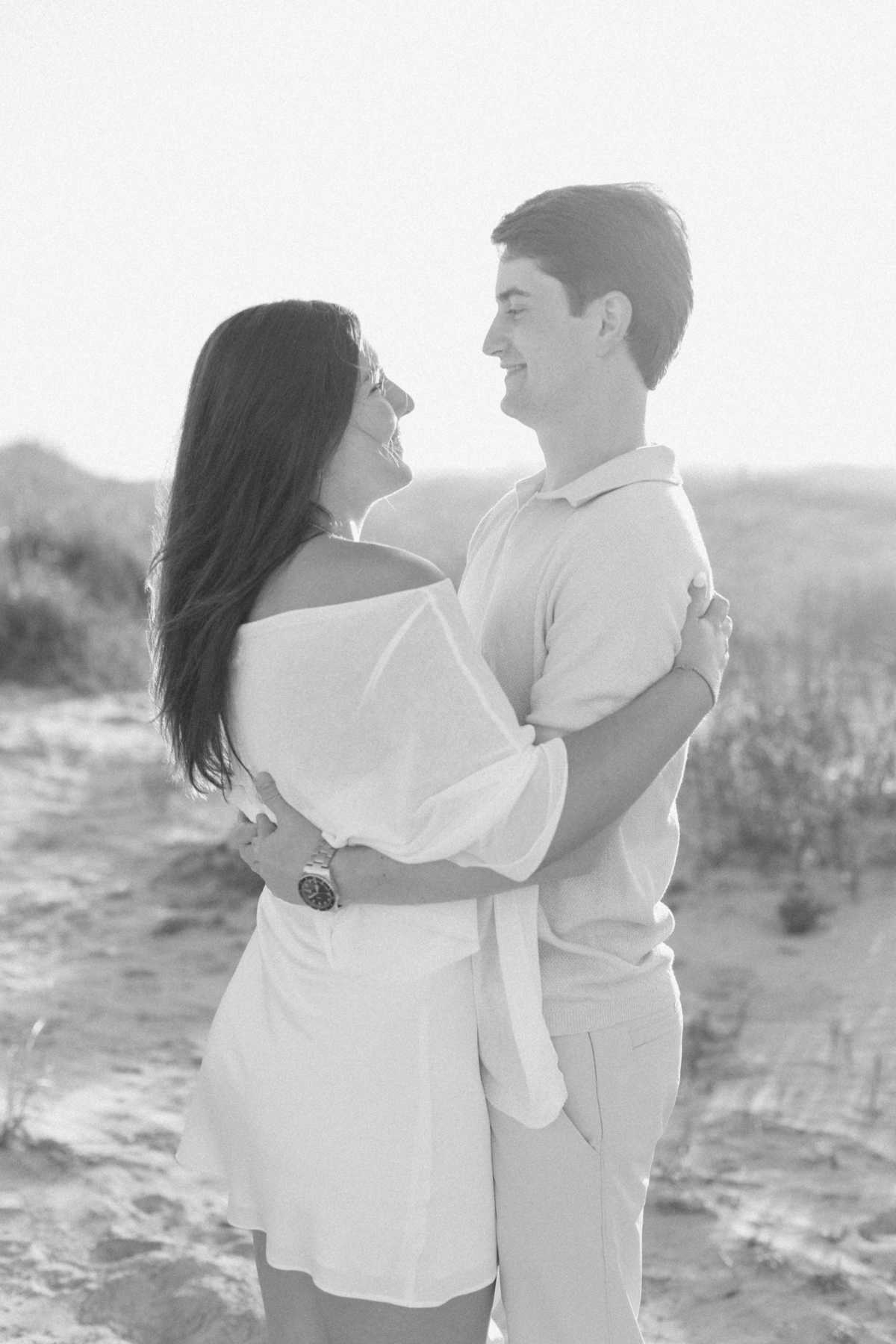 Couple holding each other