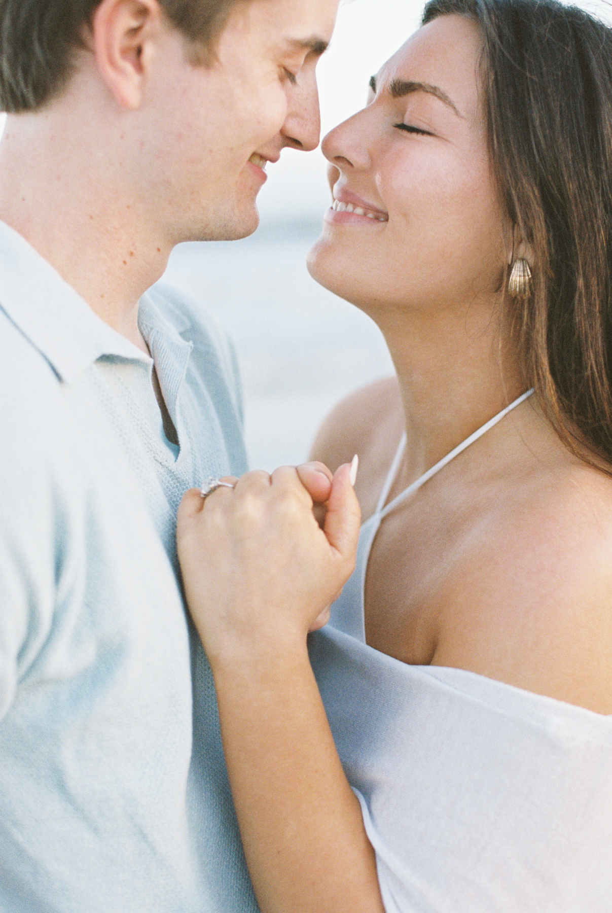 Couple touching noses