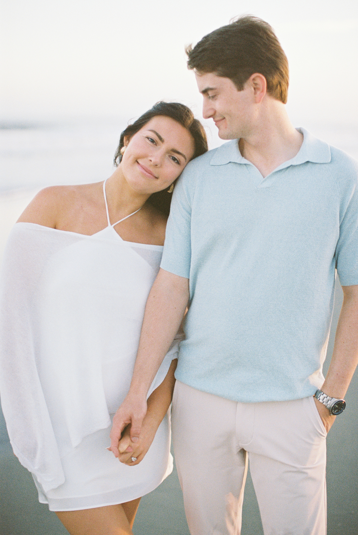 Couple looking at each other