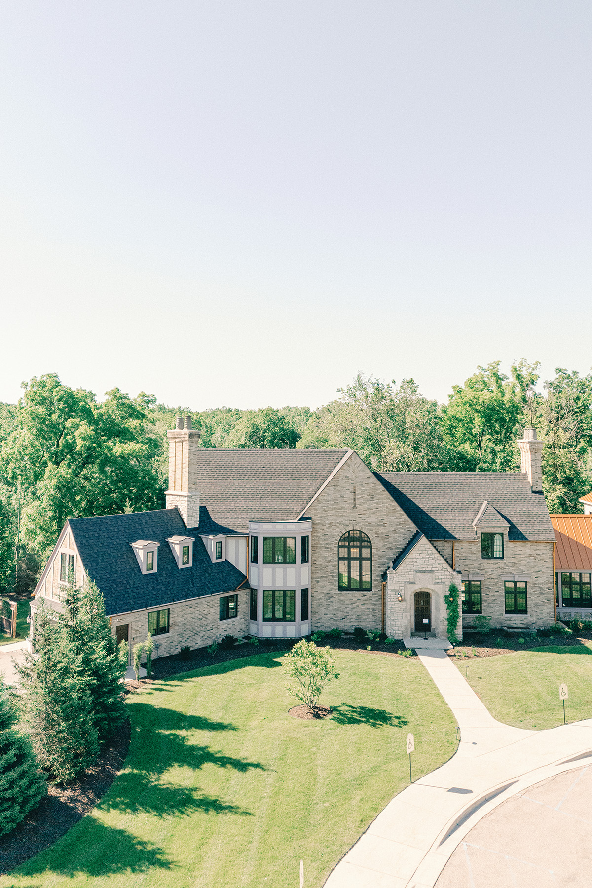Remodeled 1925 mansion exterior at Venue3Two, a Grand Rapids Michigan wedding venue